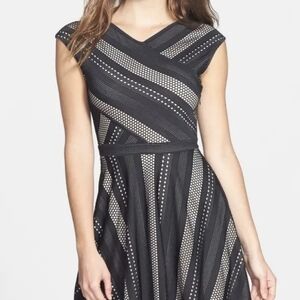 Elegant Black and Beige Women's Dress